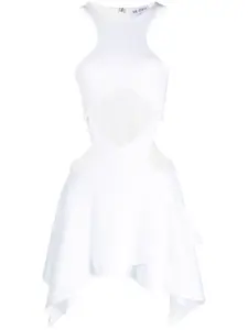 Платье мини Magnolia с вырезами The Attico, белый
