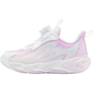 Противоскользящие дышащие низкие кроссовки для детей от 3 до 7 лет QIAODAN, белый/розовый