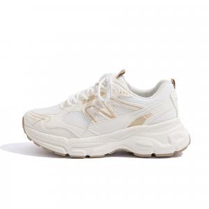 HUANQIU Дышащие низкие кроссовки на массивной подошве, женские, белого цвета хаки