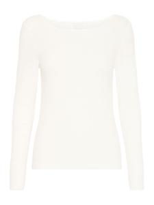 ICHI Лонгслив 'IHCella' из шерсти белого цвета