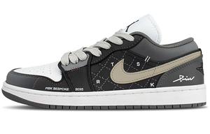 Jordan Баскетбольные кроссовки Air 1 Low Top Vintage, унисекс, черные