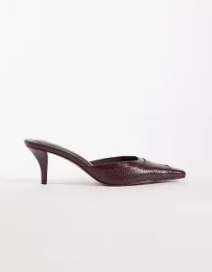 Бордовые босоножки на каблуке ASOS DESIGN Sammie Western