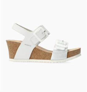 Women's Lissia Lightweight Walking Wedge Sandal In White MEPHISTO