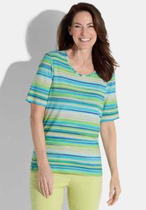 Футболка GOLDNER Print T-shirt, Turquoise/Light Green/White/Turquoise