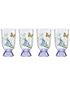 Набор из 4 высоких стаканов для трав Butterfly Meadow Lenox, мультколор