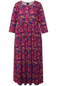 Платье макси Ulla Popken Dress, разноцветный