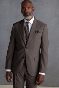 Приталенный фирменный пиджак Tollegno из итальянской шерсти с текстурой Next, коричневый