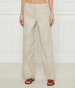 Льняные брюки Flare fit Michael Kors, желтый