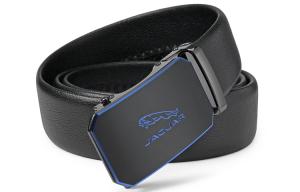 JAGUAR Кожаный мужской ремень черный, Black