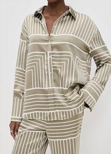 Сатиновая рубашка Amira в цвете шалфей 4th & Reckless, Sage