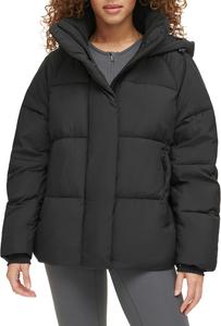 Женская утепленная куртка Levi's Selma с капюшоном, черный