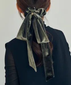 Длинная велюровая резинка для волос Goldy, цвет Green