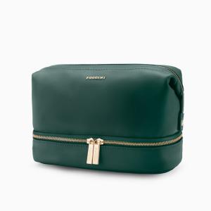 Женская дорожная косметичка большая вместительная на молнии PUCCINI зеленая QML007-5D