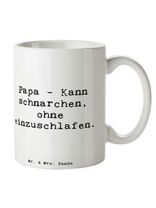 Белая кружка с надписью Папа храпит. Mr. & Mrs. Panda