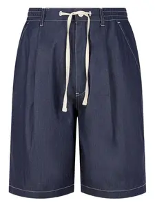 Джинсовые шорты со складками Studio Tomboy, синий