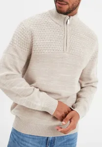 Модный крутой джемпер в американском стиле truckerkragen und reissverschluss Creeks, Gris Clair