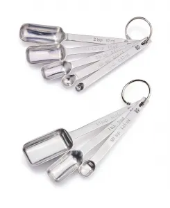 Набор мерных ложек из нержавеющей стали, 9 предметов King Arthur Baking Company, серебряный