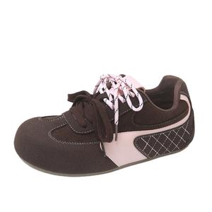 JINDUN Женские повседневные туфли с низким верхом, устойчивые к истиранию, розово-коричневые