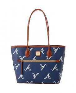Dooney Bourke Atlanta Braves Спортивная сумка-тоут с монограммой Dooney & Bourke, белый
