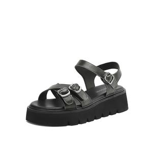 BOERDIQI Женские сандалии на одной застежке черные, цвет Black
