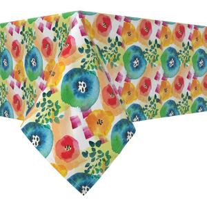 Прямоугольная скатерть, 100 % хлопок, 52x104 дюйма, цветочный узор 192