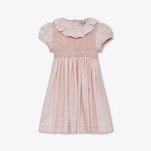 Хлопковое платье ручной работы willow rose для детей 2–11 лет Trotters, цвет peach