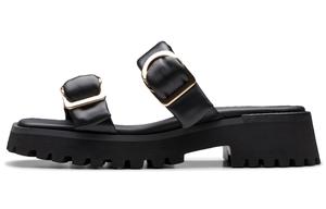 Тапочки-слайды женские Clarks, Black 261765204