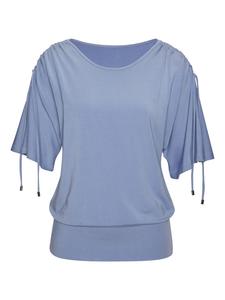 Рубашка с круглым вырезом светло-голубого цвета LASCANA