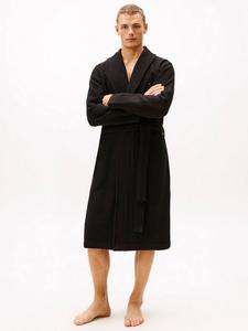 Халат из вафельного хлопка Tommy Hilfiger, Black