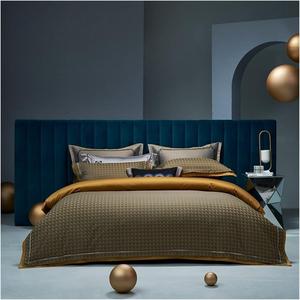 RASRGTRQ Комплект постельного белья Luxury 800TC Cotton Brown Boho Geometry Yarn-Dyed Jacquard Color 1