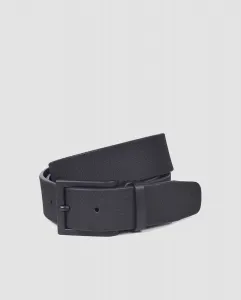Плоский ремень с гравировкой и металлической пряжкой Pierre Cardin, черный