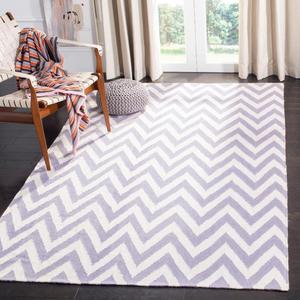 Ковер SAFAVIEH, 122 x 183 см, Dhurries Collection Purple / Ivory DHU557J ручной работы плоского плетения из премиальной шерсти