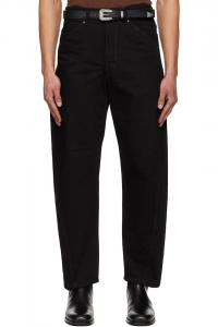 Скрученные рабочие джинсы Lemaire, черный