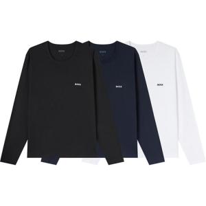 Футболка с вышитым логотипом HUGO BOSS, 3 pack (черный+белый+темно-синий)