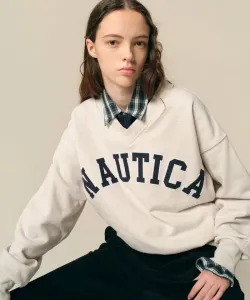 Пуловер с V-образным вырезом и логотипом, цвет 25AW