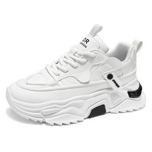 TONYBEAR Белые мужские противоскользящие износостойкие низкие массивные кроссовки, цвет White