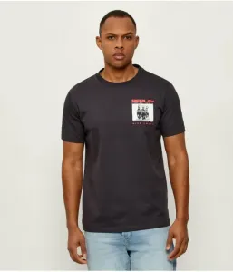 Футболка regular fit Replay, графитовый