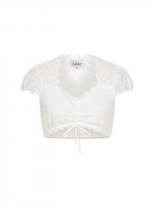 Блузка с короткими рукавами в стиле дирндль Лиза кремового цвета Nübler