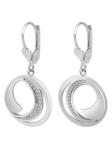 Adeliás Женские серьги - серьги из серебра 925 пробы с цирконами в серебряной оправе