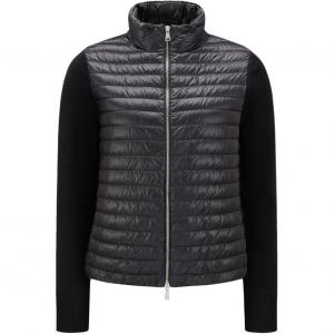Moncler Утепленная куртка с контрастной молнией, Black