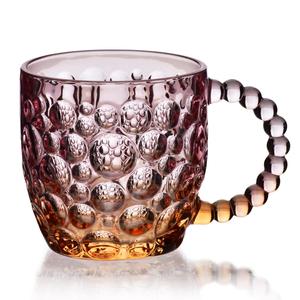 Кружка Vini Red, стеклянная, 9/13/8,5 см Mondex, красный