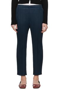 Ежемесячные цвета апрельские брюки Pleats Please Issey Miyake, синий