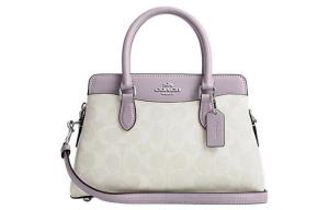 Сумка-тоут Darcie из ПВХ, шоппер, плечевая сумка, кроссбоди, мини-клатч женский фиолетово-белый COACH