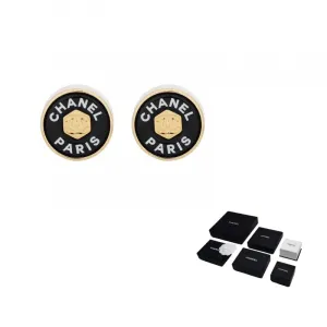 Круглые серьги-гвоздики для женщин CHANEL