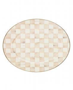 Большое овальное блюдо «Мокко в клетку» MacKenzie-Childs, мультколор