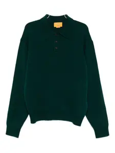 Поло на пуговицах Guest In Residence, зеленый