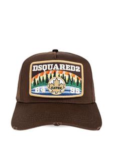 Бейсболка с вышитой нашивкой DSQUARED2, коричневый