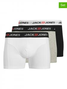 Jack & Jones Комплект из 3 штук: боксерские шорты белого, серого и черного цвета