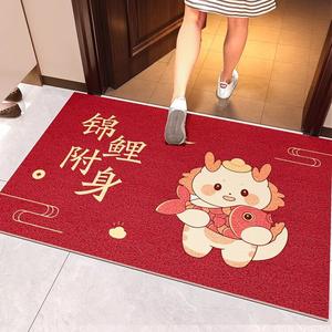 Budis Ковер 120х120 см для входной двери, уличный, противоскользящий, пылеустойчивый, настраиваемый, с дизайном кои, Silk Loop