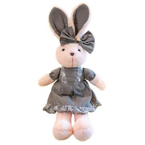 Милые и забавные плюшевые кролики с ромашками, высота 55см/70см/90см WELTSTON, серый